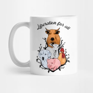 Liberation for all - For white Blackgrounds Mug